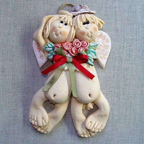 Aniołki z masy solnej. Fot. www.decobazaar.pl