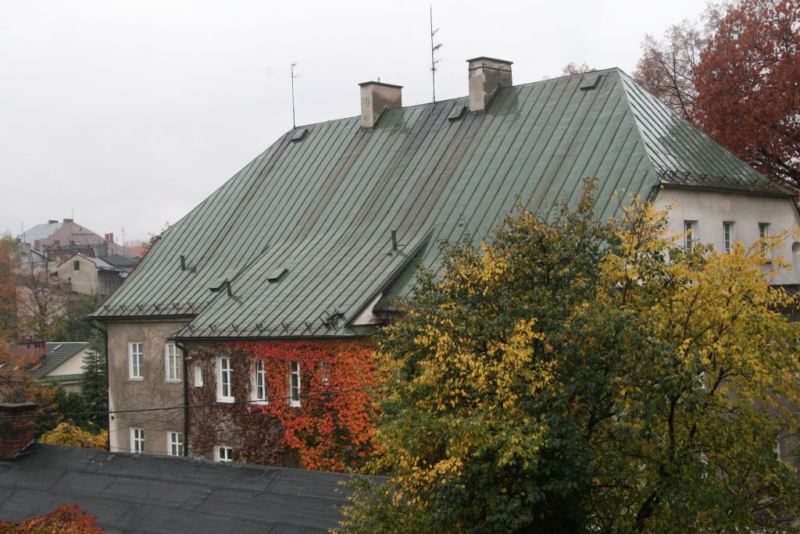 Przegląd dachu jesienią. Fot. Ogólnopolskie Centrum Odśnieżania Dachów (OCOD)
